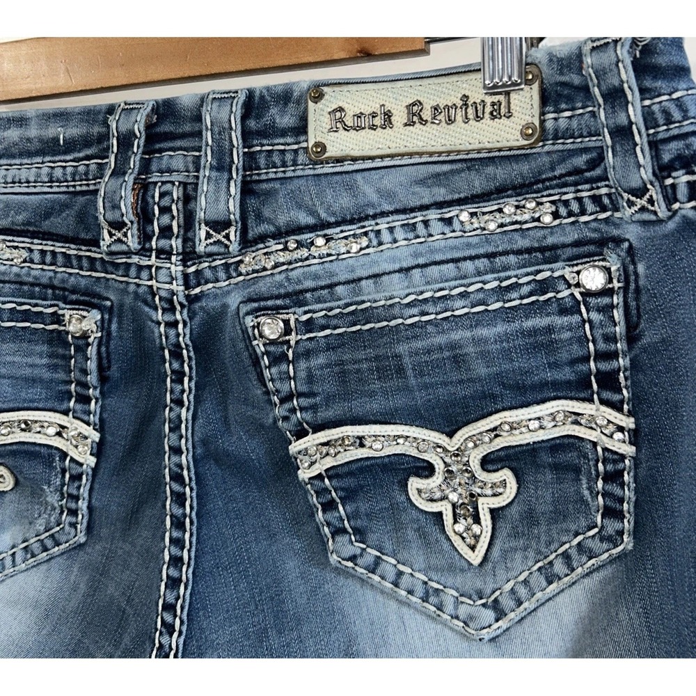 Women's Rock Revival Eloise Easy Boot Bootcut Jeans Sz 32‎ Stretch